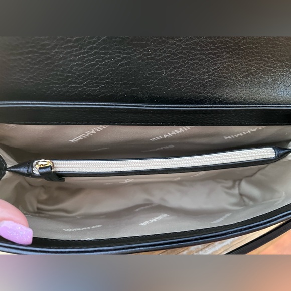 NWT Brahmin SET Rosalie Convertible Bag and Veronica Wallet in BLACK GRYPHON - Picture 7 of 17